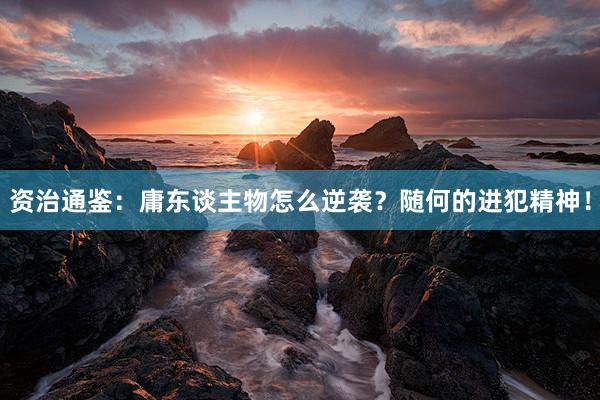 资治通鉴：庸东谈主物怎么逆袭？随何的进犯精神！