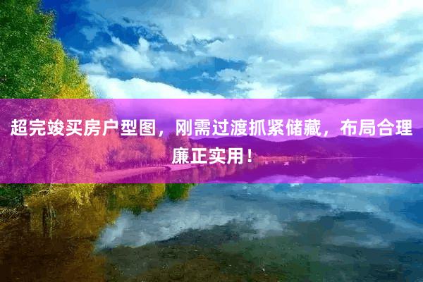 超完竣买房户型图，刚需过渡抓紧储藏，布局合理廉正实用！