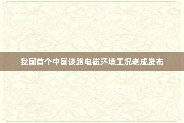 我国首个中国谈路电磁环境工况老成发布