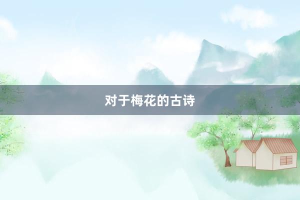 对于梅花的古诗
