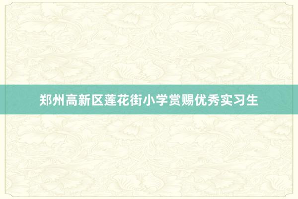郑州高新区莲花街小学赏赐优秀实习生