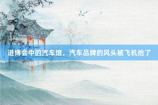 进博会中的汽车馆，汽车品牌的风头被飞机抢了