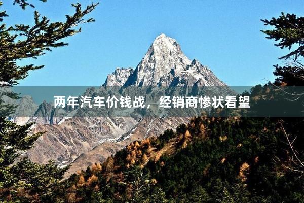 两年汽车价钱战，经销商惨状看望