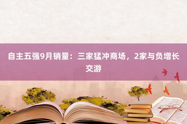 自主五强9月销量：三家猛冲商场，2家与负增长交游